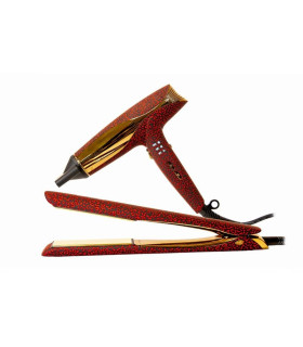 Kit Corioliss Plancha C5 Red Leopard + secador Wind