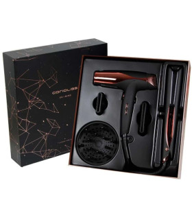 Kit Corioliss Plancha C5 Black Red + secador Wind